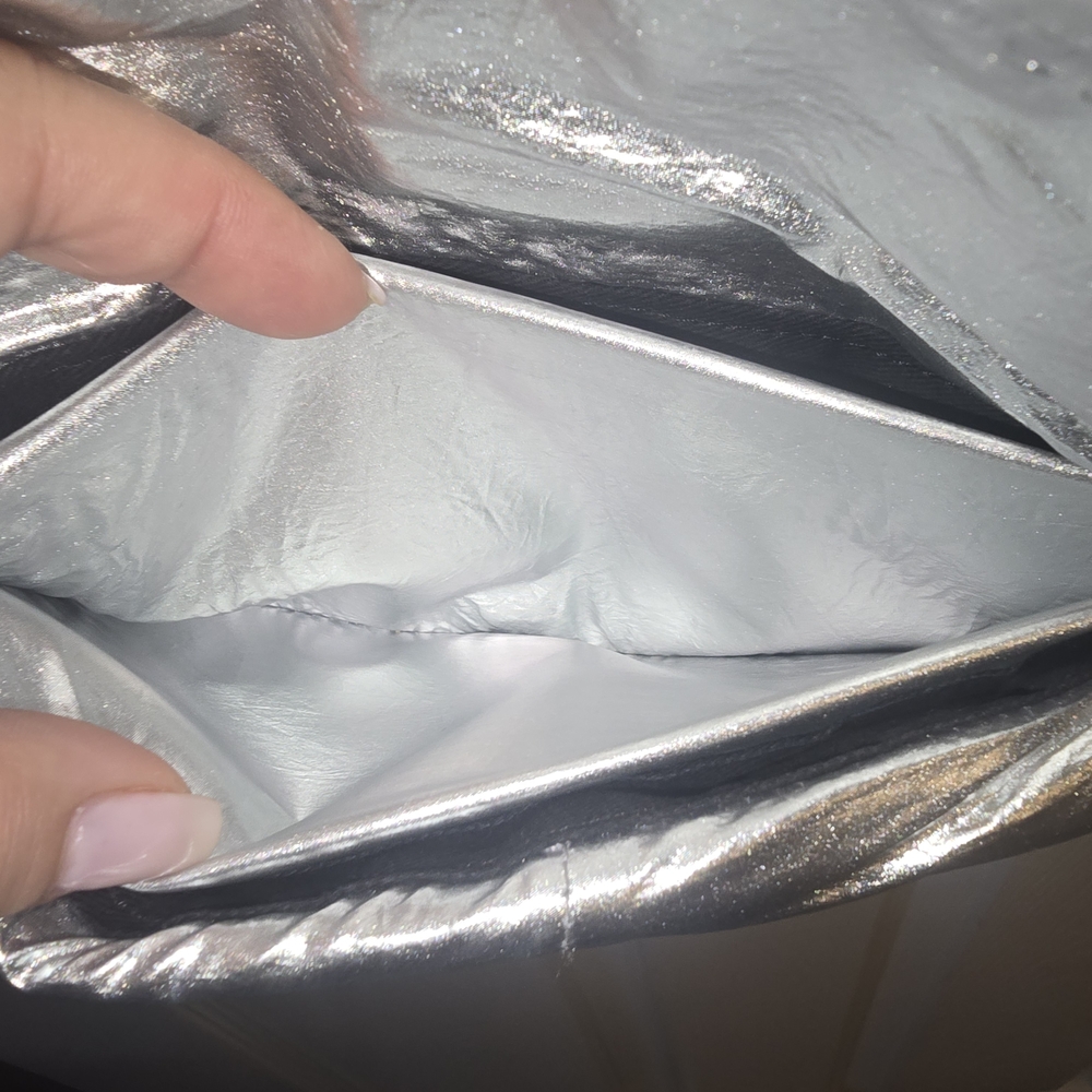 All Saints Silver Puffer Crossbody Bag - Picture 7 of 15